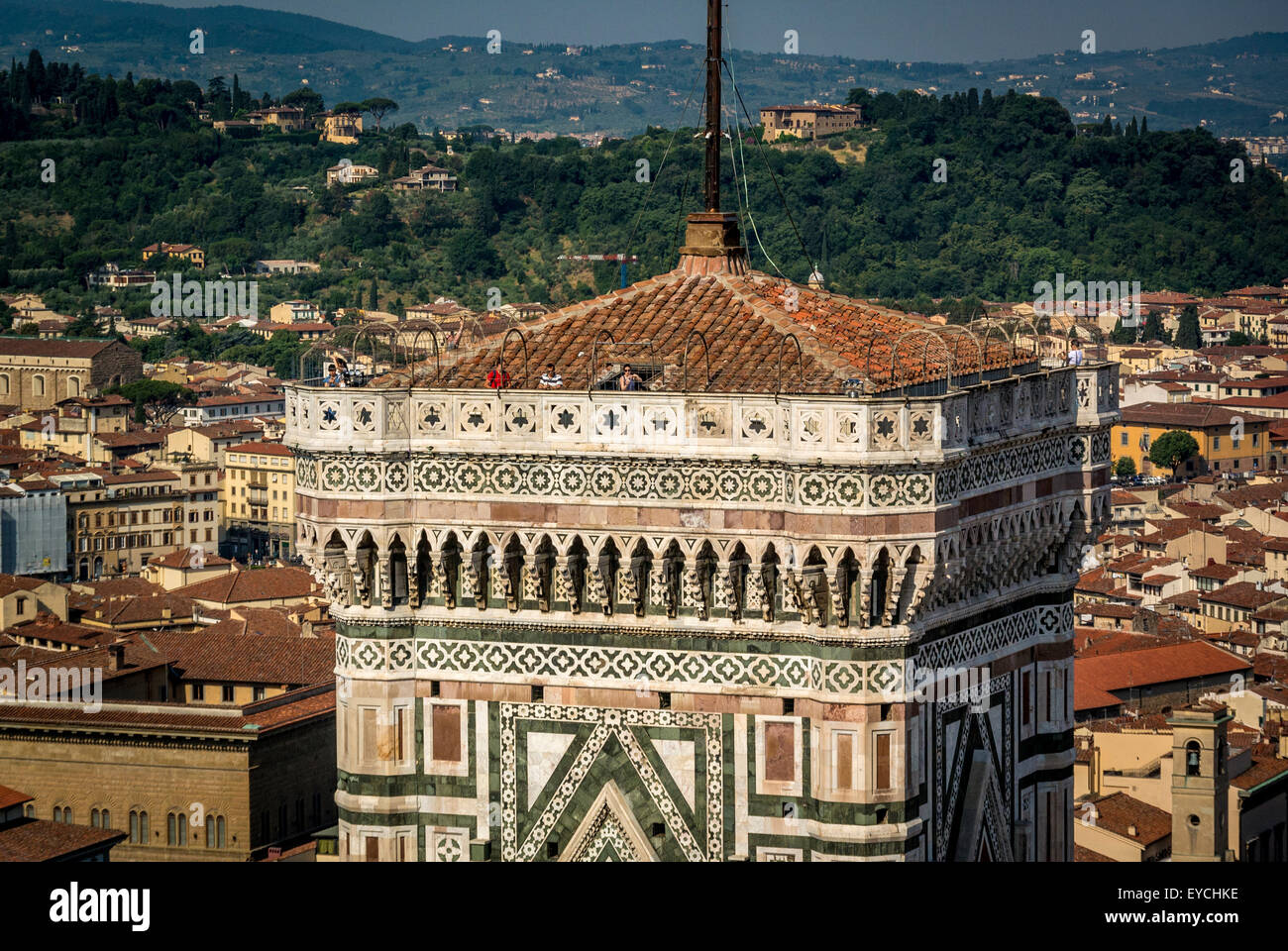 Campanile ou clocher de Giotto, partie de la cathédrale ou du duomo de Florence. Florence. Italie. Banque D'Images