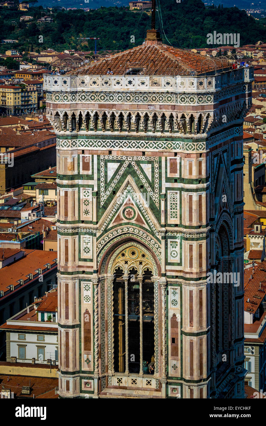 Campanile ou clocher de Giotto, partie de la cathédrale ou du duomo de Florence. Florence. Italie. Banque D'Images