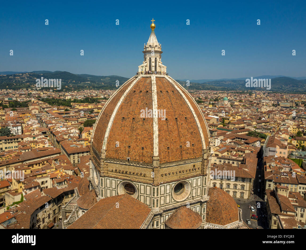 Cathédrale de Florence ou dôme conçu par Filippo Brunelleschi.Florence, Italie. Banque D'Images