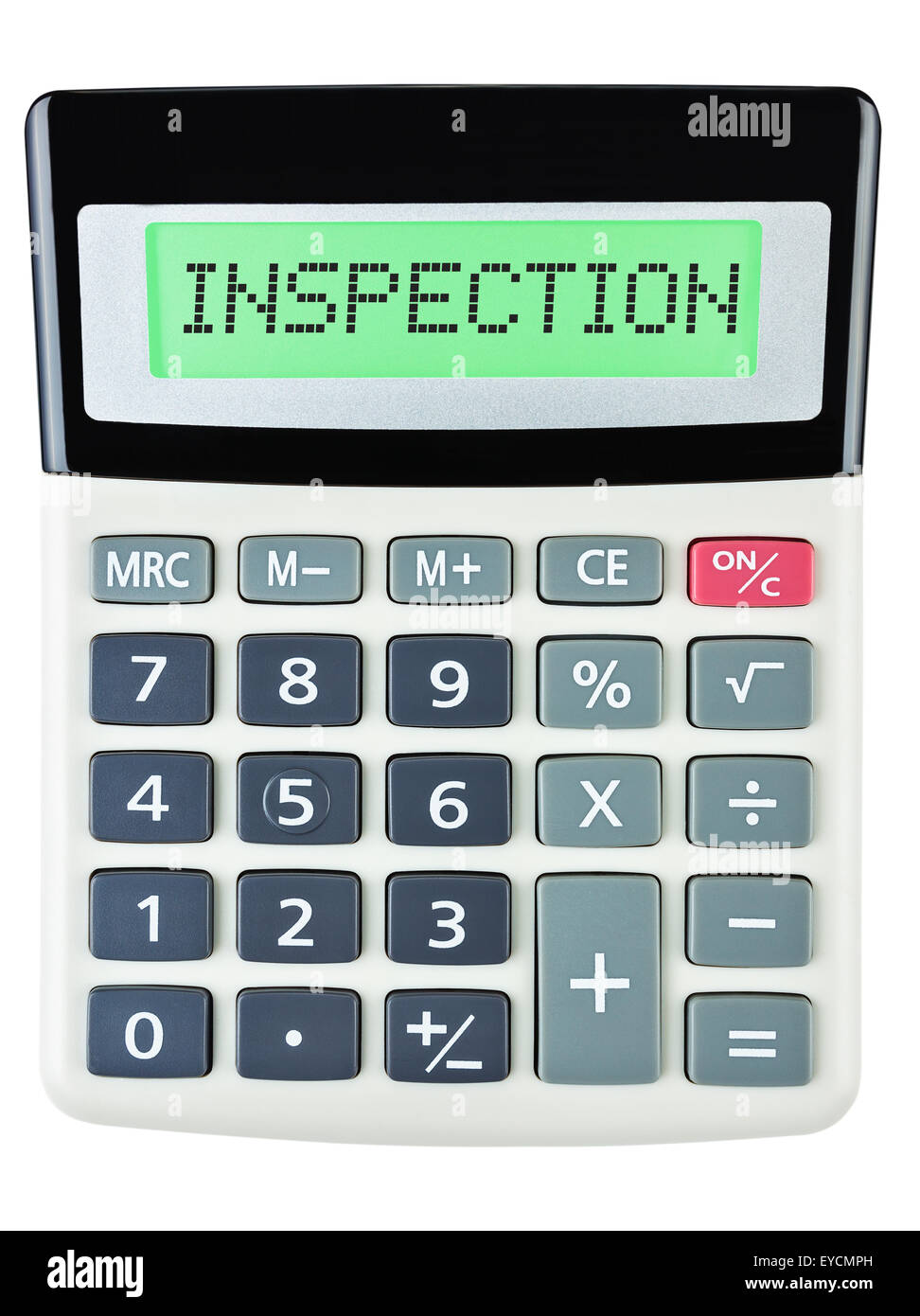 INSPECTION avec calculatrice Banque D'Images