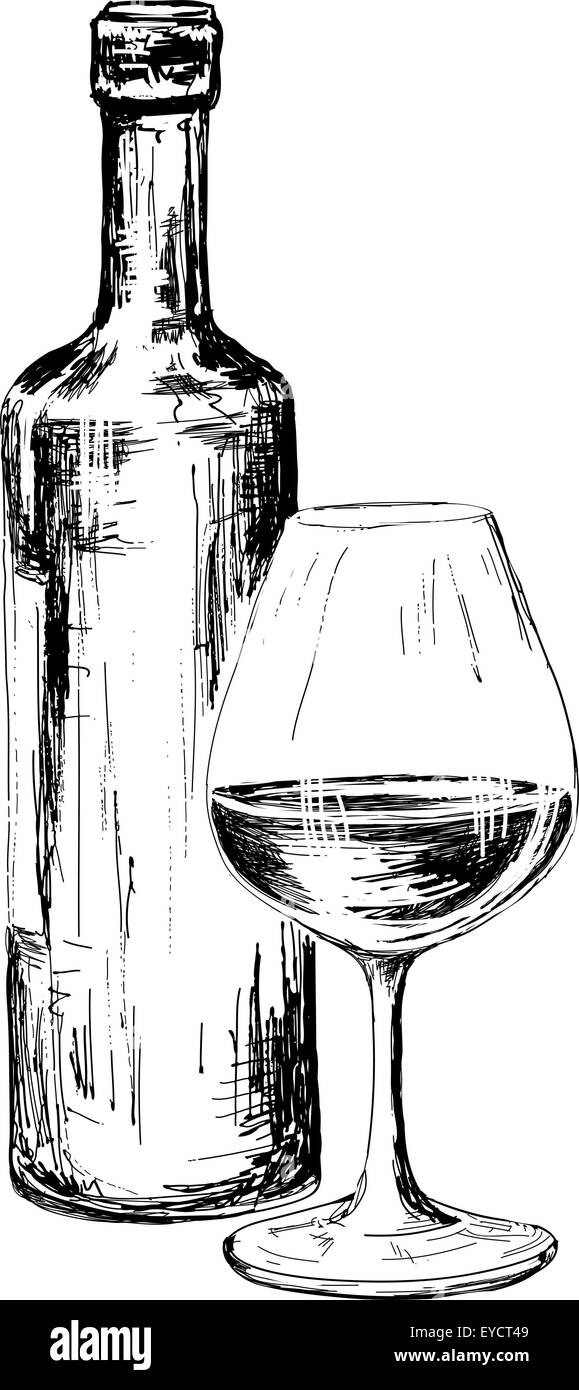 Bouteille de vin Illustration de Vecteur