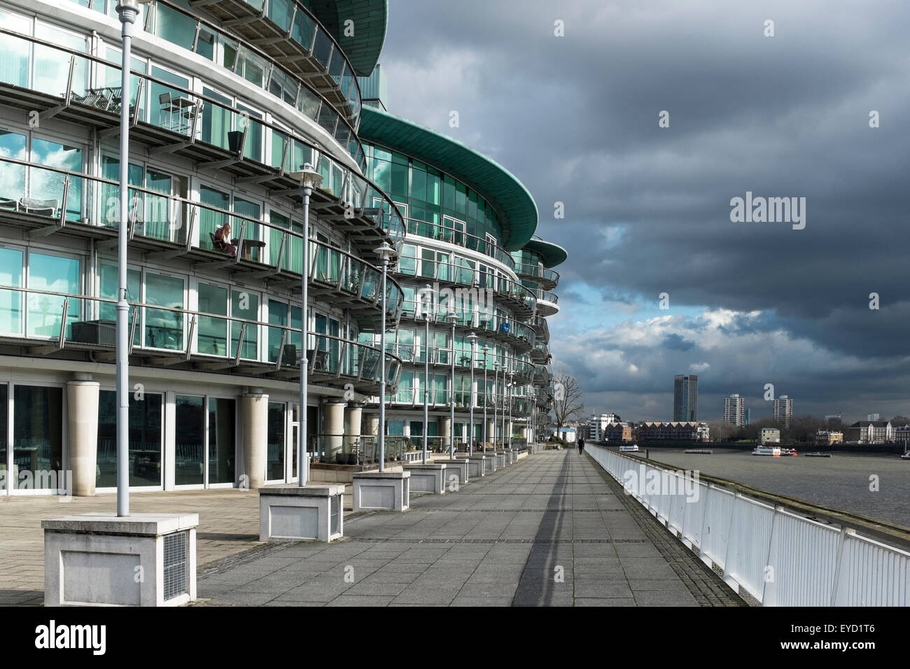Appartement de luxe riverside blocs de cinabre, Quai Wapping, Londres Banque D'Images