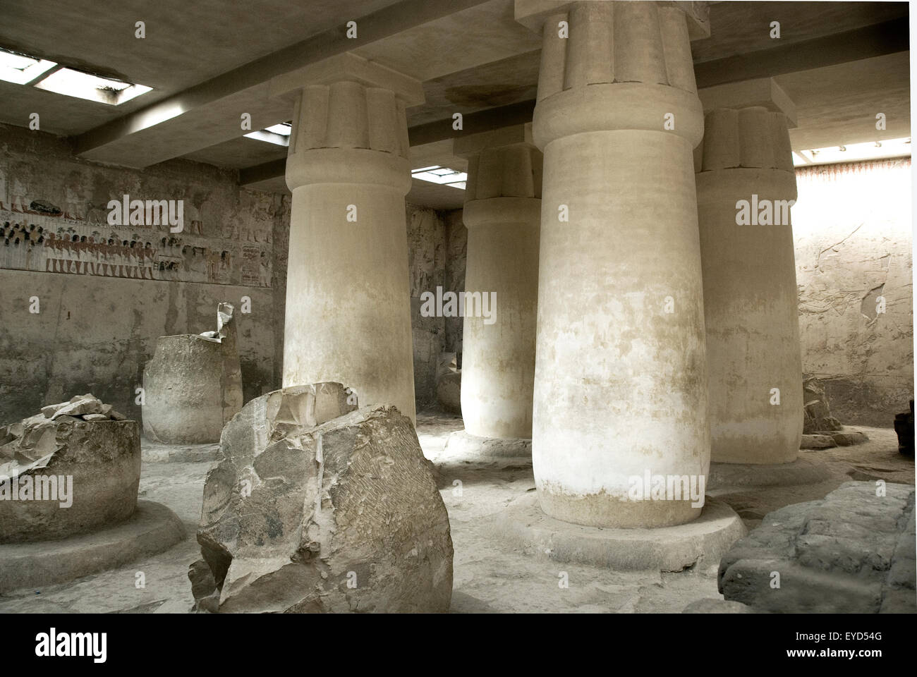 Louxor, Egypte : la tombe de Ramosé (TT55) XVIII° dyn.,de tombes des nobles dans le village de Cheikh Abd el-Gournah. Banque D'Images