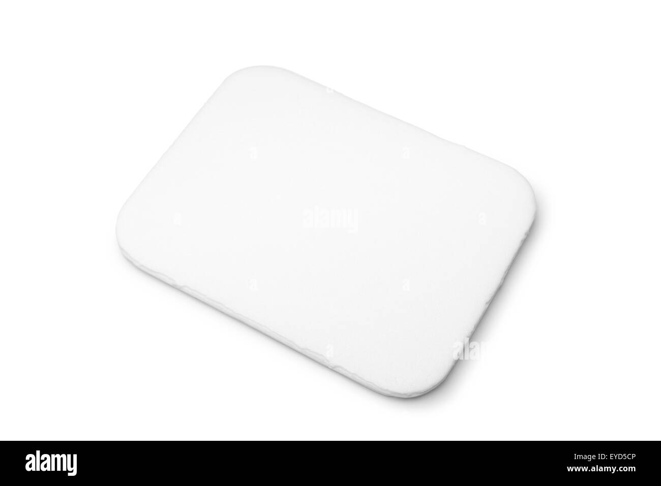 Seul le bac à mousse blanche isolé sur fond blanc Banque D'Images