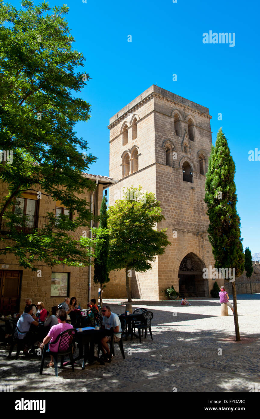 Torre Abacial dans le village médiéval de Laguardia, Pays Basque, Espagne Banque D'Images