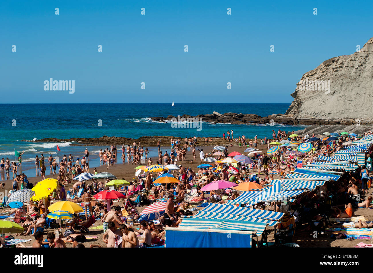 De Itzurun Beach, Zumaia, Pays Basque, Espagne Banque D'Images