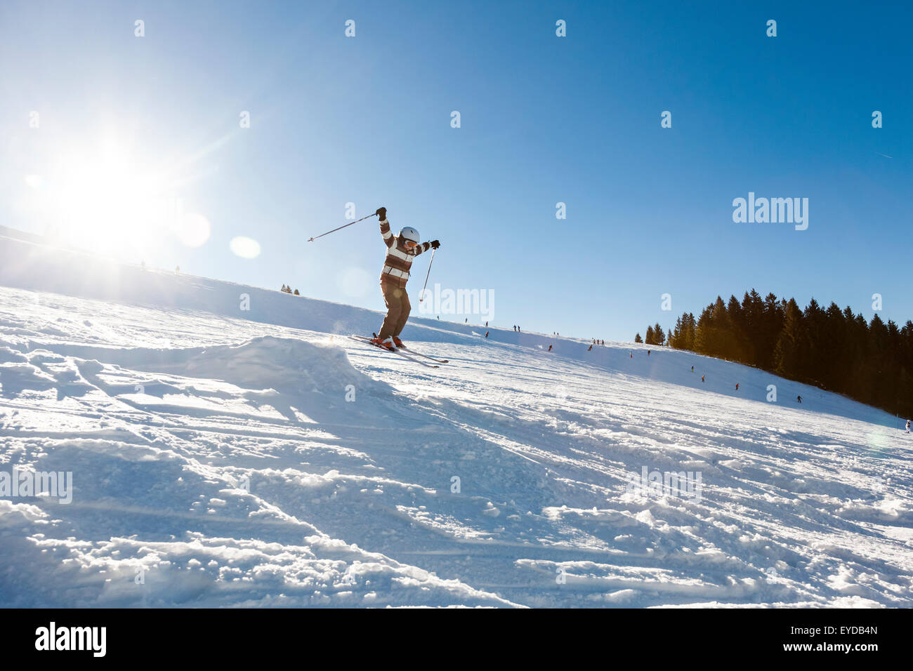 Maison de vacances de ski, ski alpin, Garçon Sudelfeld, Bavière, Allemagne Banque D'Images