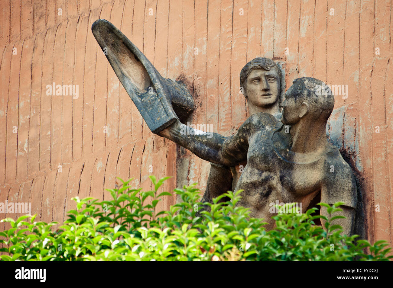 Sculpture de pelote basque, Gernika-Lumo, Pays Basque, Espagne Banque D'Images