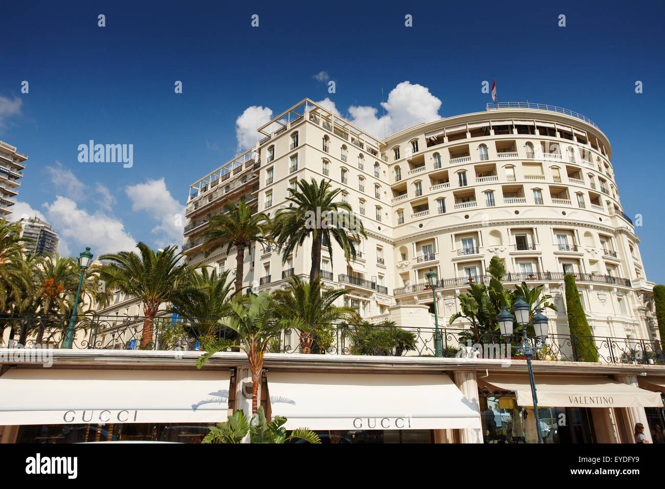 Monte-Carlo, Monaco, 25.09.2008 : Casino de Monte-Carlo sur la gauche, sur la droite l'Hôtel de Paris, square Banque D'Images