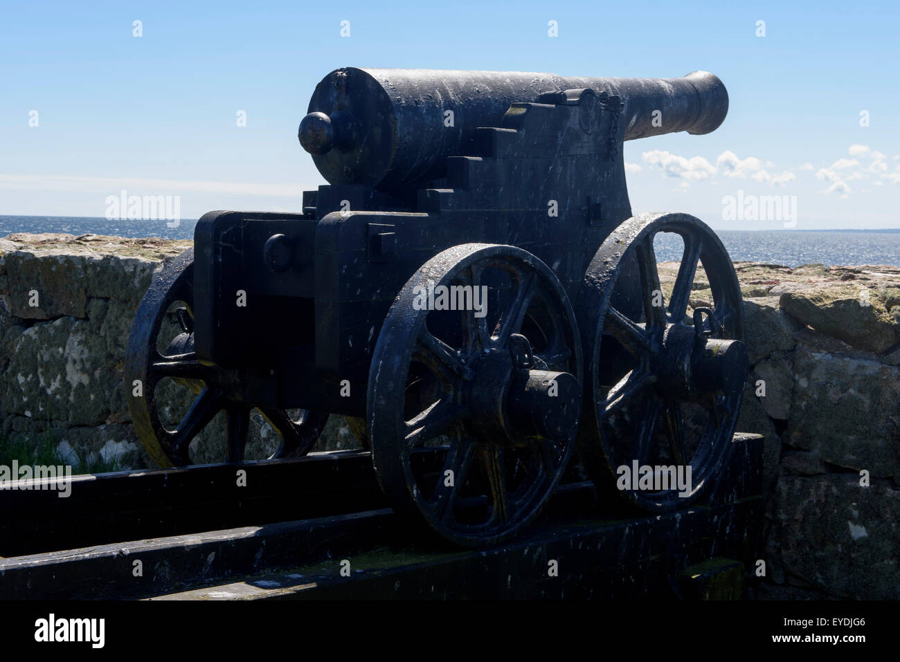 Bastion sur Christiansø Kongens Have, Ertholmene, à l'île de Bornholm, Danemark Banque D'Images