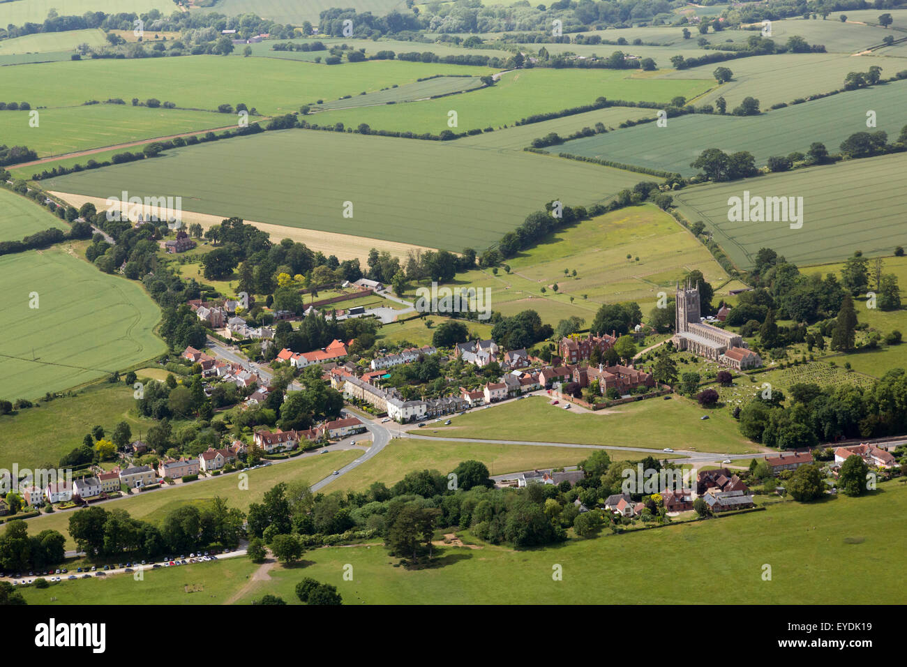 Long Melford village de Suffolk, UK Banque D'Images