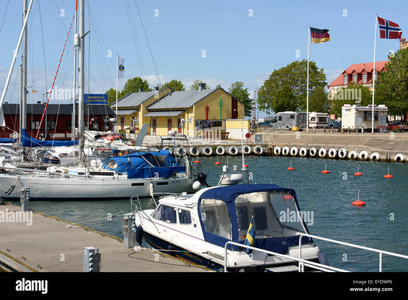 Port de Visby, à l'île de Gotland, Suède Banque D'Images