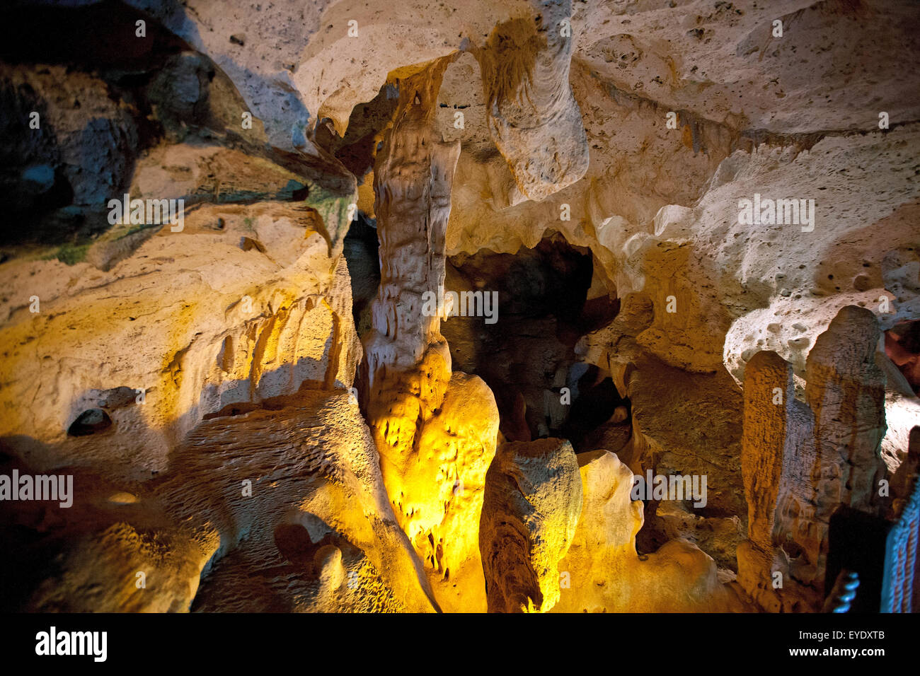 Des formations de roche calcaire, Green Grotto Caves, Discovery Bay, St Ann, Jamaïque Banque D'Images