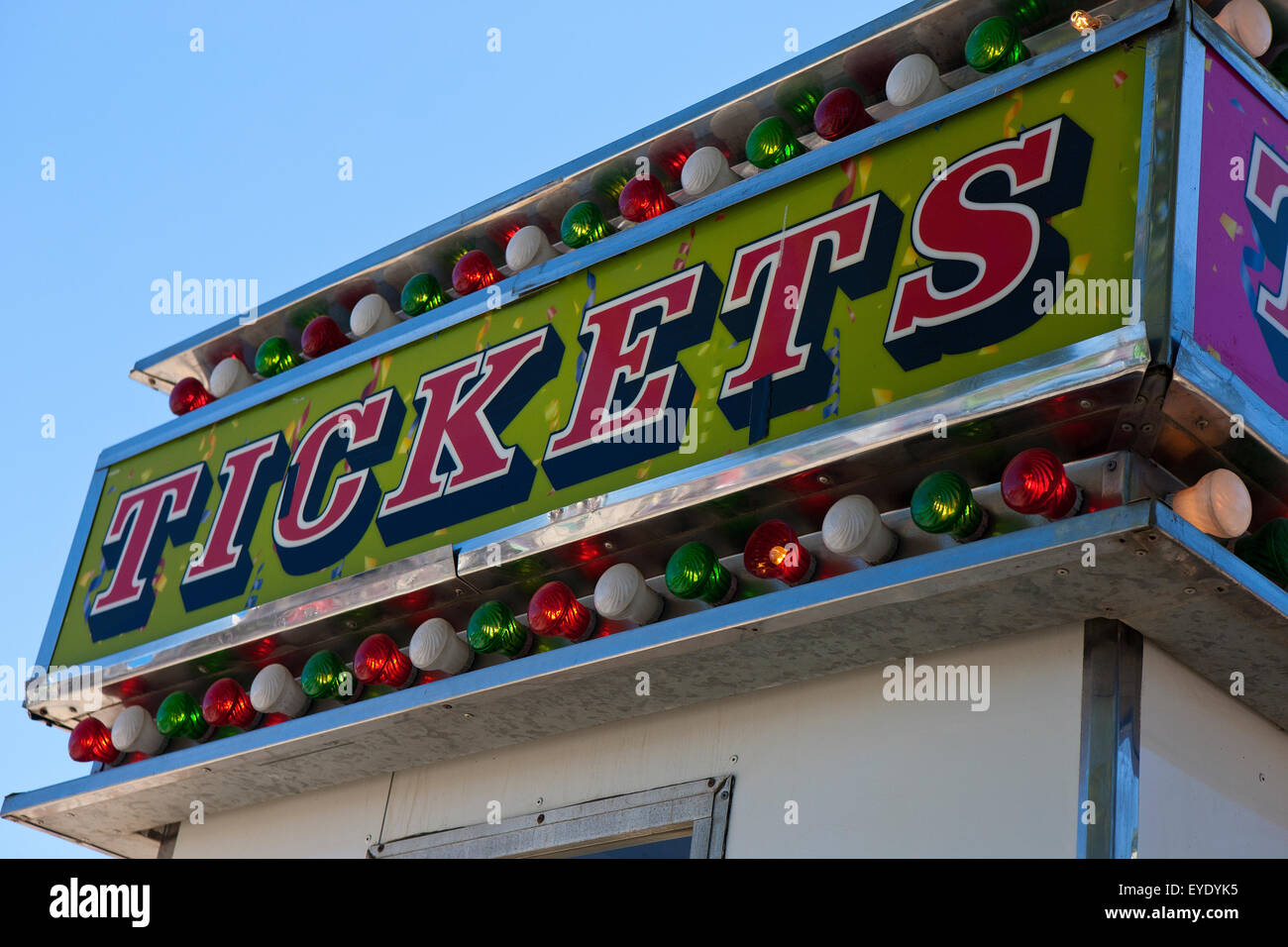 Signe de ticket à la California State Fair, Mi Paso Robles, Californie, États-Unis d'Amérique Banque D'Images