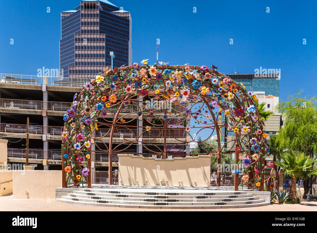 Décoré d'une scène en plein air au centre-ville, Tucson, Arizona, USA. Banque D'Images