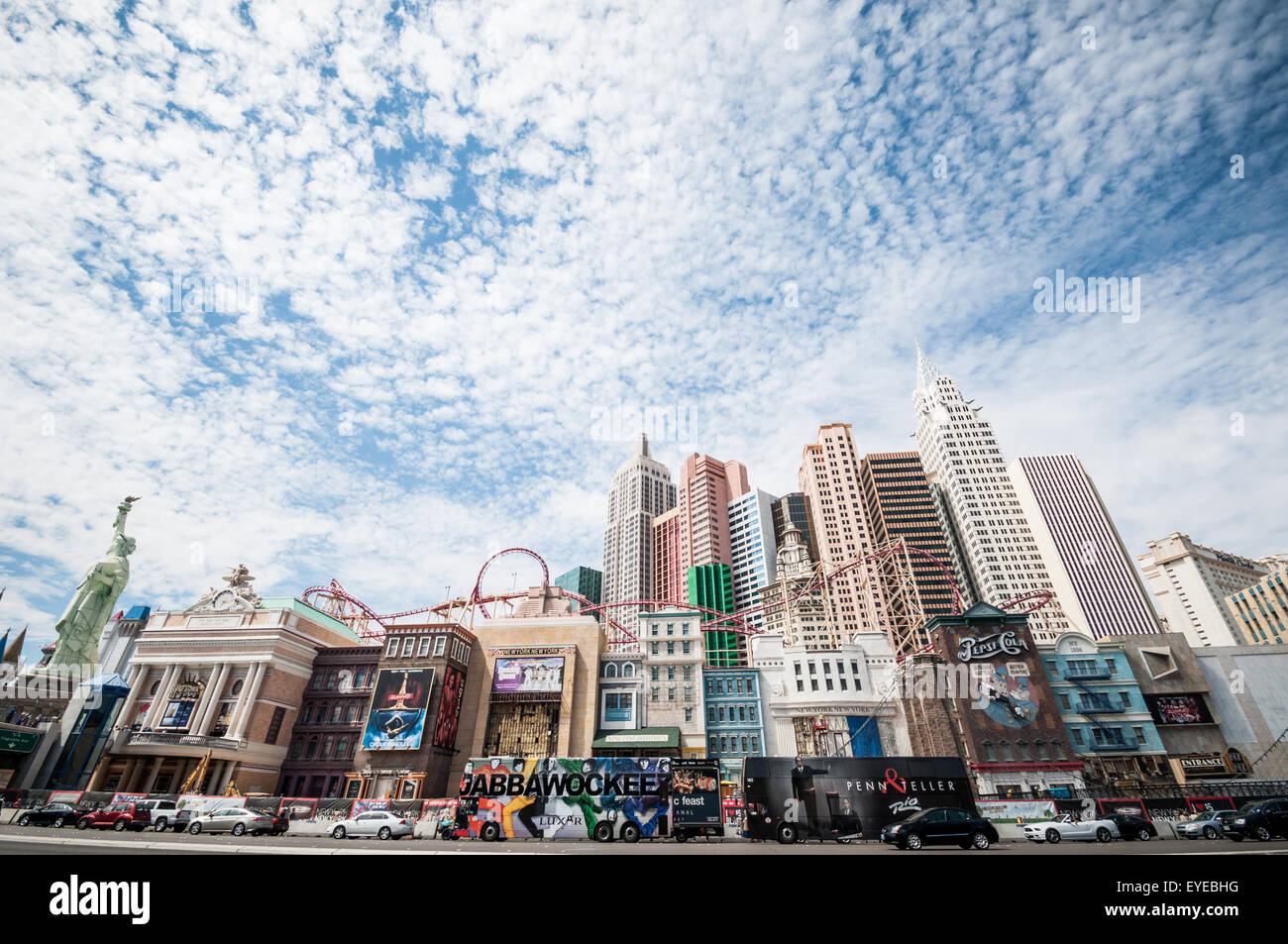 Las Vegas, Nevada Usa - 9 septembre 2013 : New York New York Hotel. Réplique de la Statue de la liberté est à 150 ft (46 m) et le pr Banque D'Images