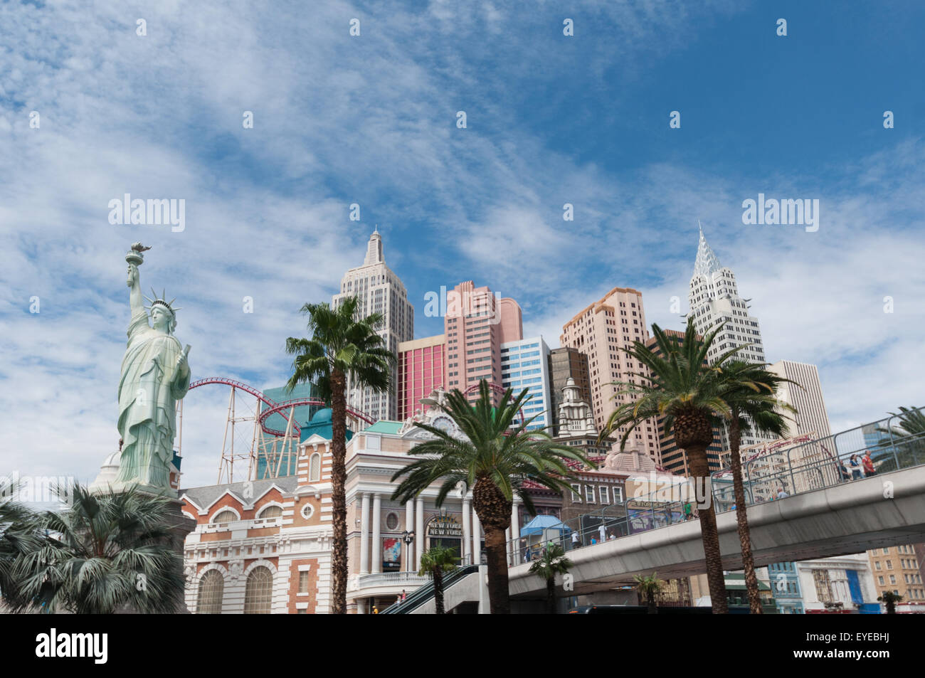 Las Vegas, Nevada Usa - 9 septembre 2013 : New York New York Hotel. Réplique de la Statue de la liberté est à 150 ft (46 m) et le pr Banque D'Images