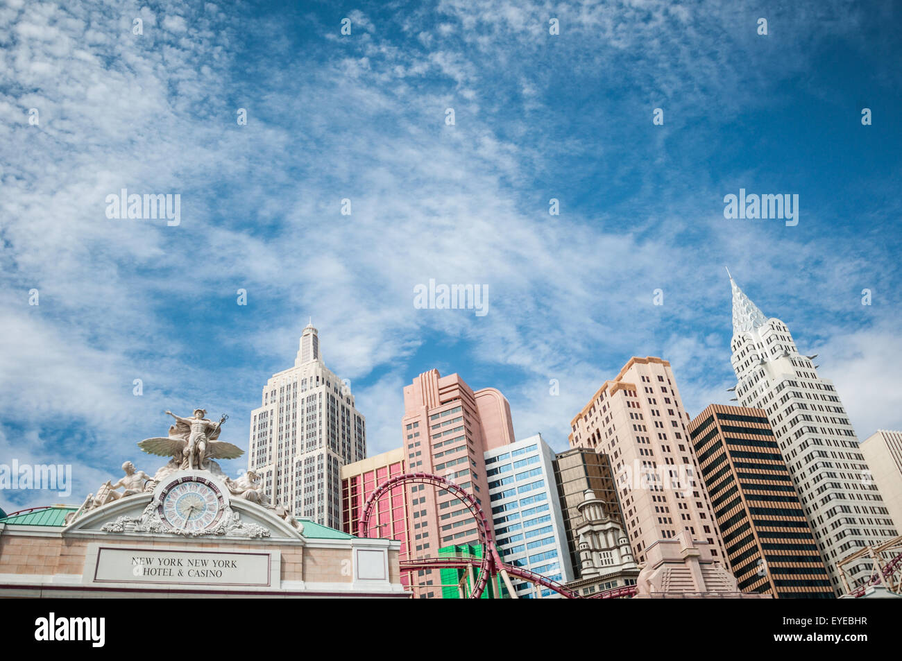 Las Vegas, Nevada Usa - 9 septembre 2013 : New York New York Hotel. Réplique de la Statue de la liberté est à 150 ft (46 m) et le pr Banque D'Images