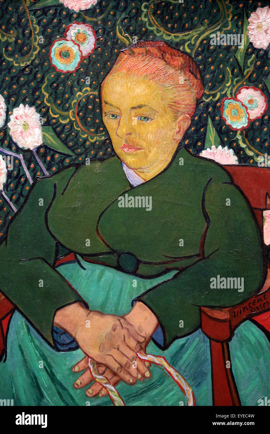 Vincent van Gogh (1853-1890). Peintre hollandais. La Berceuse (femme Augustine-Alix Pellicot Berceau à bascule ; Roulin, 1851-1930) 1889 Banque D'Images