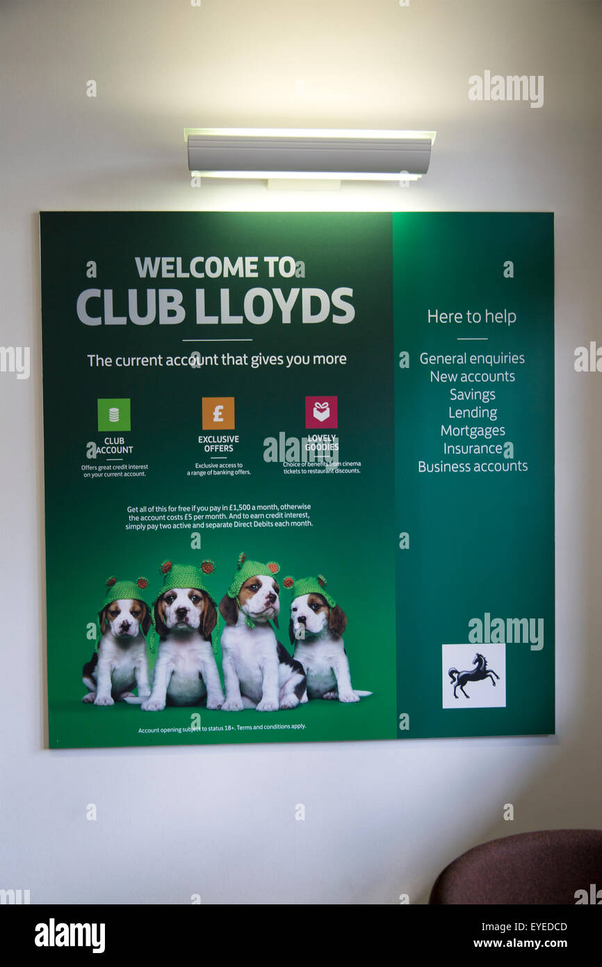 Bienvenue à Lloyds Banking Club annonce, UK Banque D'Images