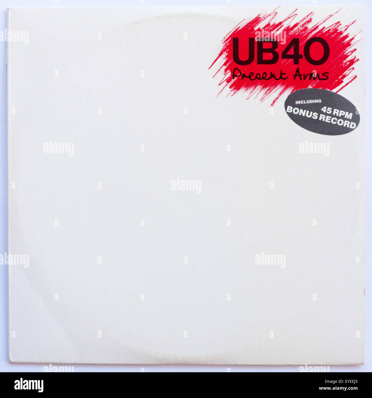 Couverture de UB40, présente Arms, 1981 album sur DEP Records - usage éditorial seulement - usage éditorial seulement Banque D'Images