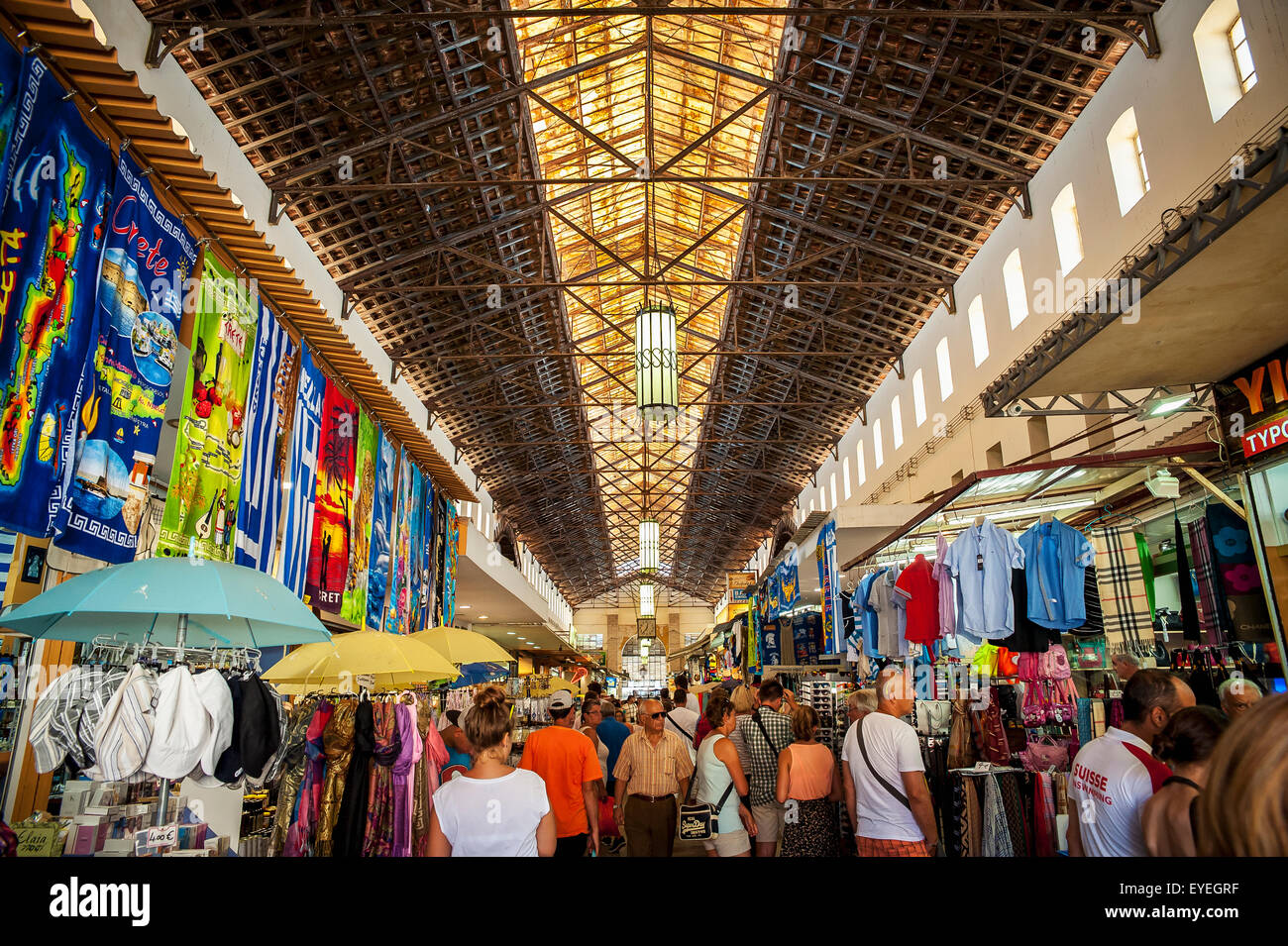 Marché de La Canée, Rethymnon, Crète, Grèce Photo Stock Alamy