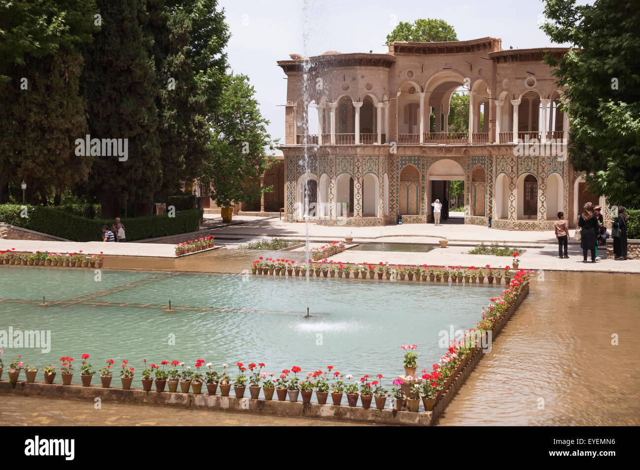 Jardin Qajar (Bagh-e Shahzade) ; Mahan, Iran Banque D'Images