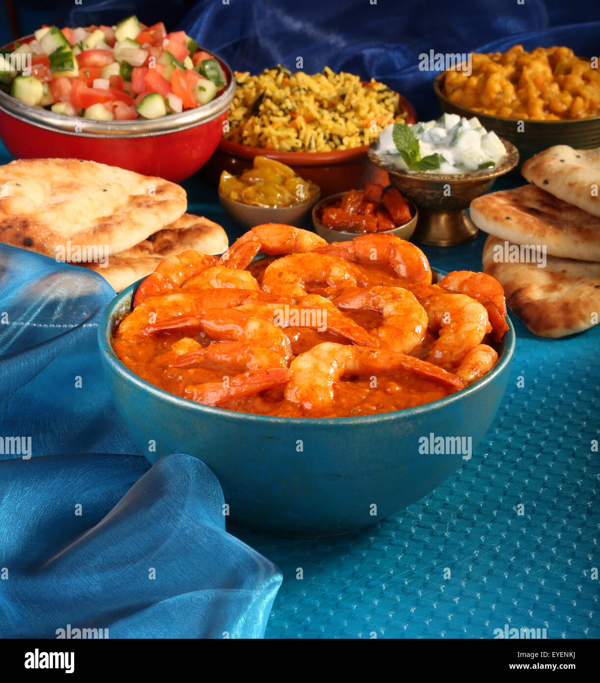 GOAN curry de crevettes Crevettes Banque D'Images