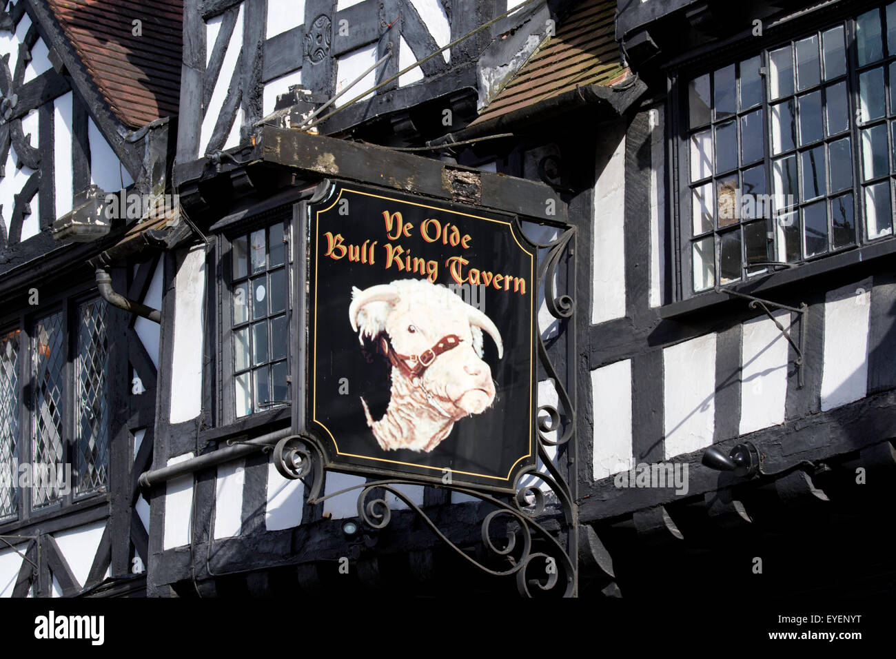 Le Old Bull Ring Tavern, Ludlow, Shropshire, England, UK Banque D'Images