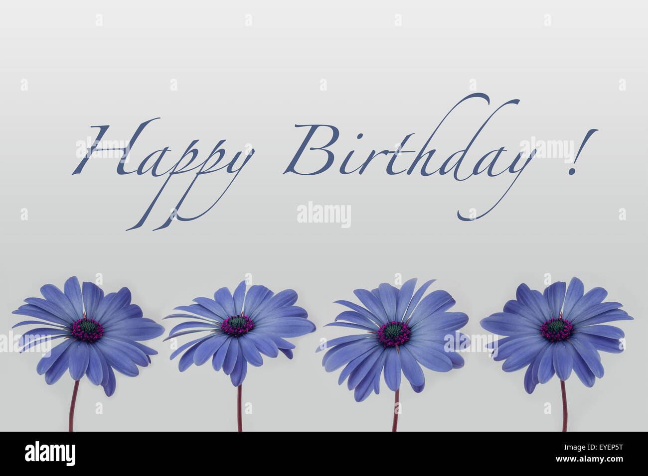 Happy birthday card - Décoration florale Banque D'Images