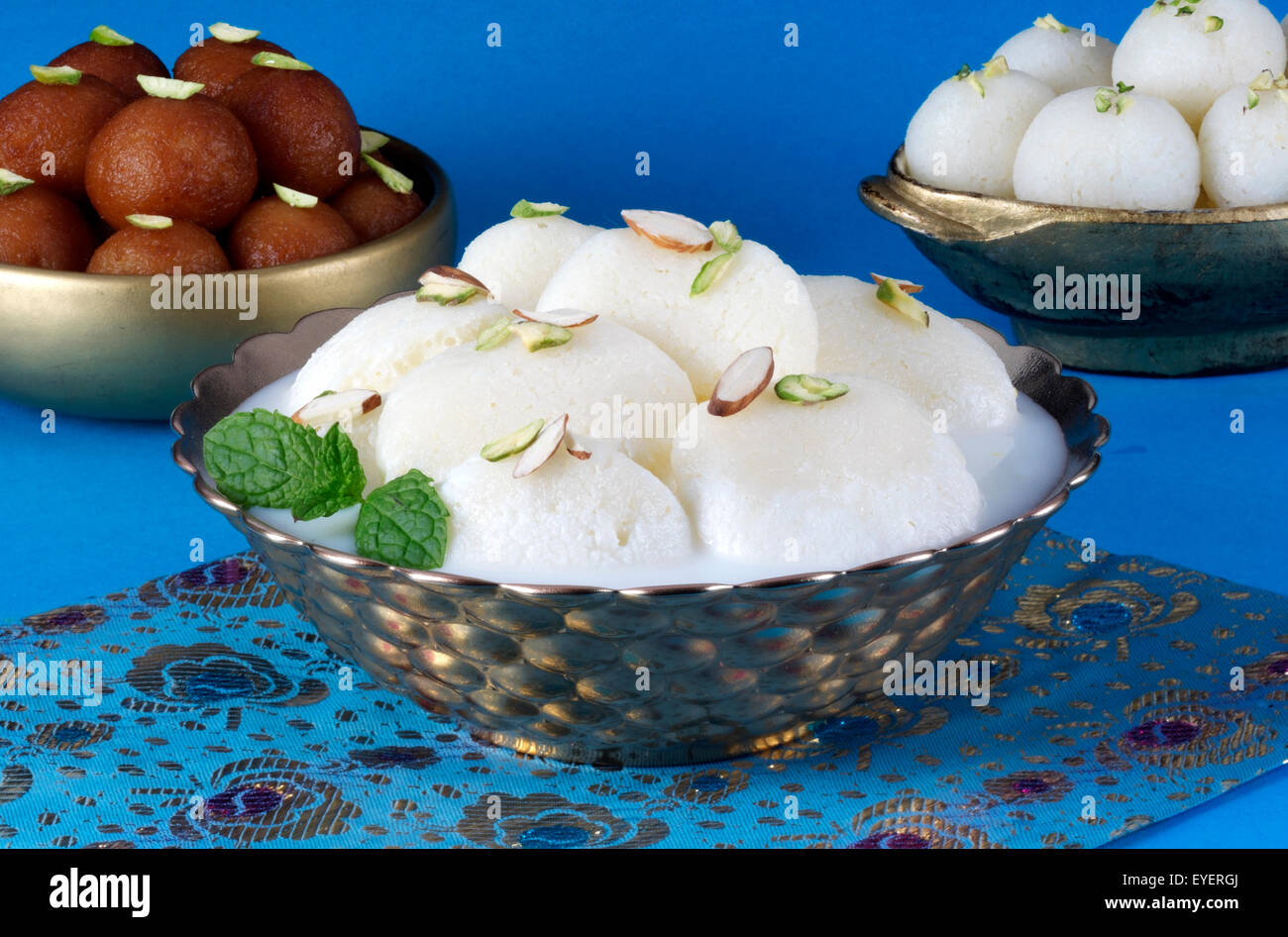 RASMALLI INDIENNES Desserts sucrés Banque D'Images