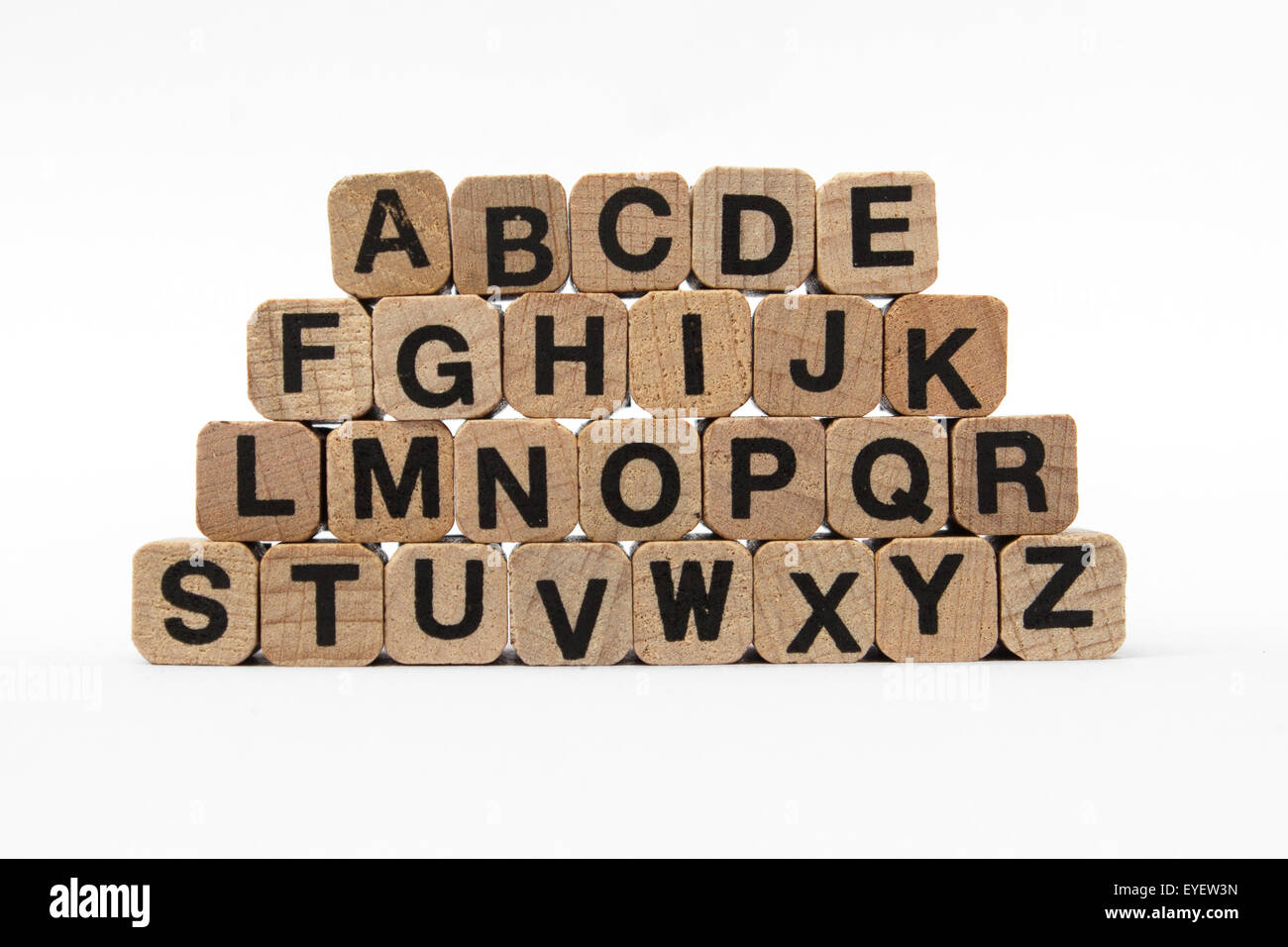 Lettres de l'alphabet, de a à z, isolé sur fond blanc Banque D'Images