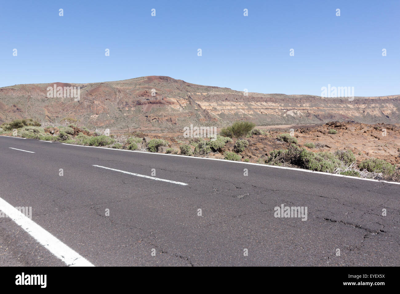 L'autoroute vide / route de désert paysage Banque D'Images