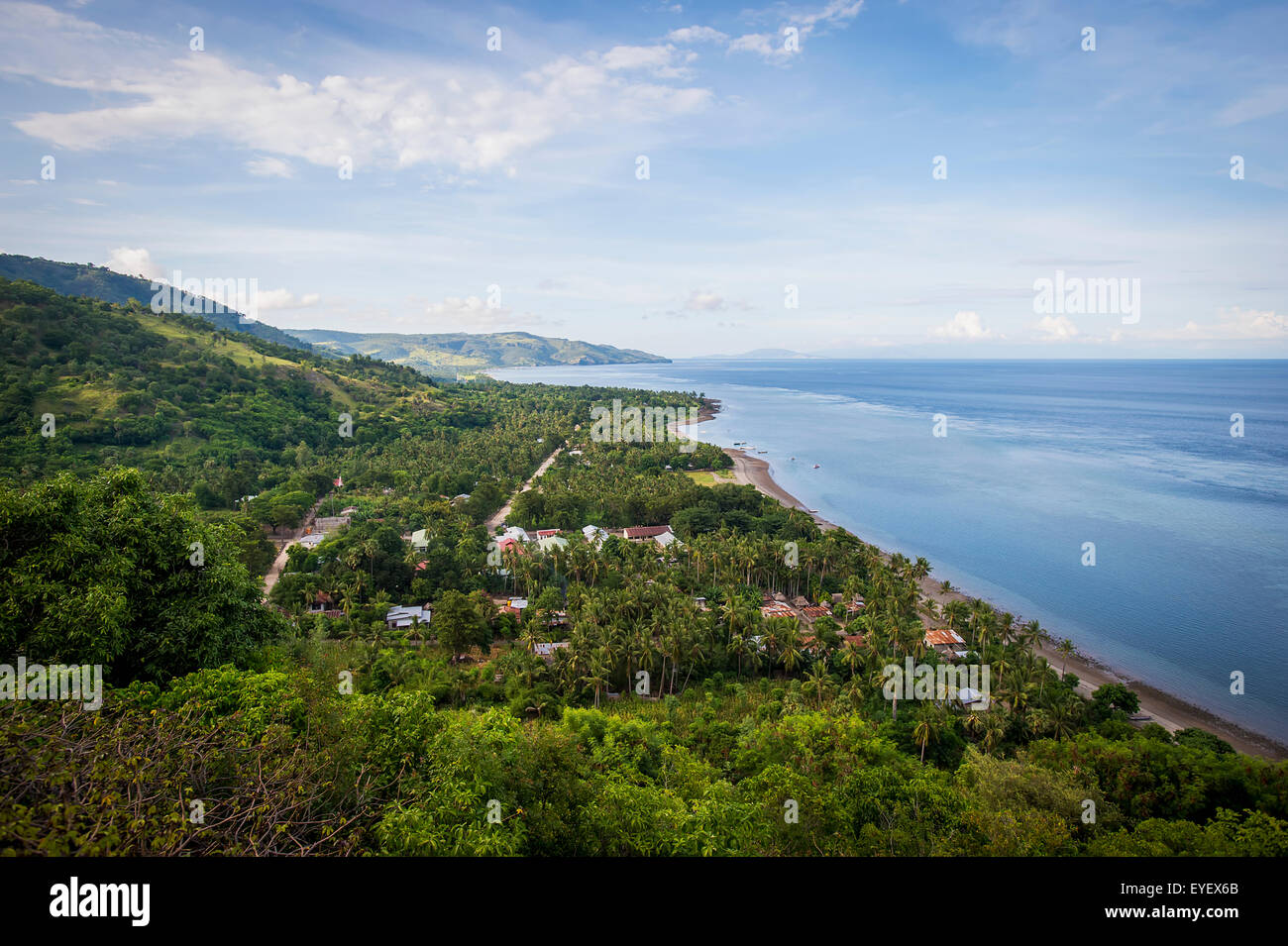 Vue sur le paysage et l'ensemble de l'océan île Atauro ; Timor-Leste Banque D'Images