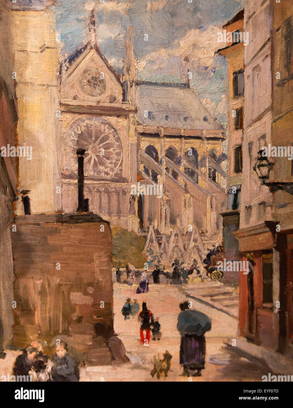 Notre-Dame vue depuis la rue de l'hôtel Colbert, Don de Mme Guillier 17/10/2013 - 19e siècle Collection Banque D'Images