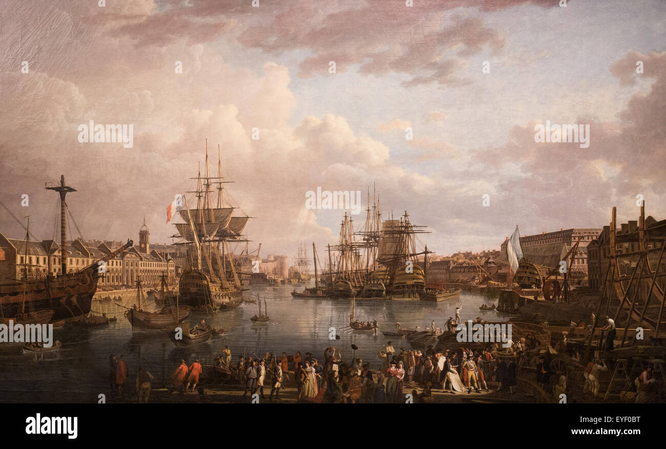 Vue depuis l'intérieur du port de Brest 07/12/2013 - 18e siècle Collection Banque D'Images