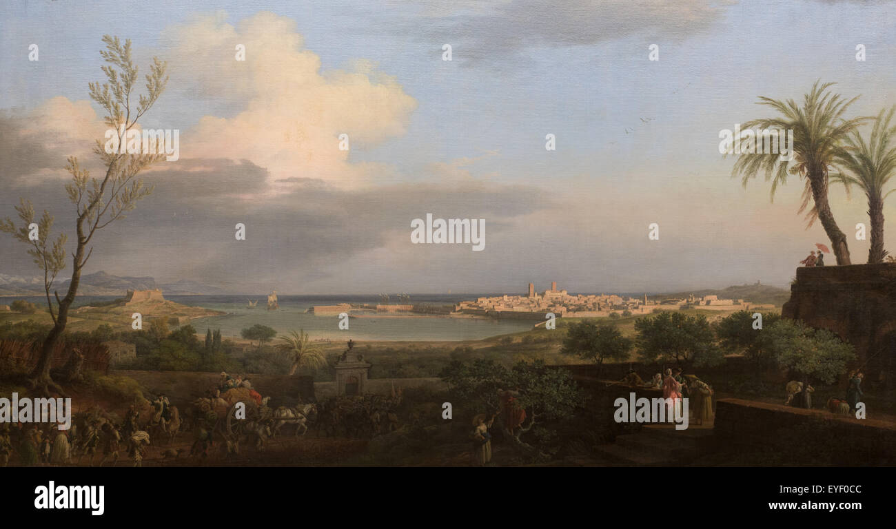 Le port d'Antibes, vue depuis le côté de la terre 07/12/2013 - 18e siècle Collection Banque D'Images