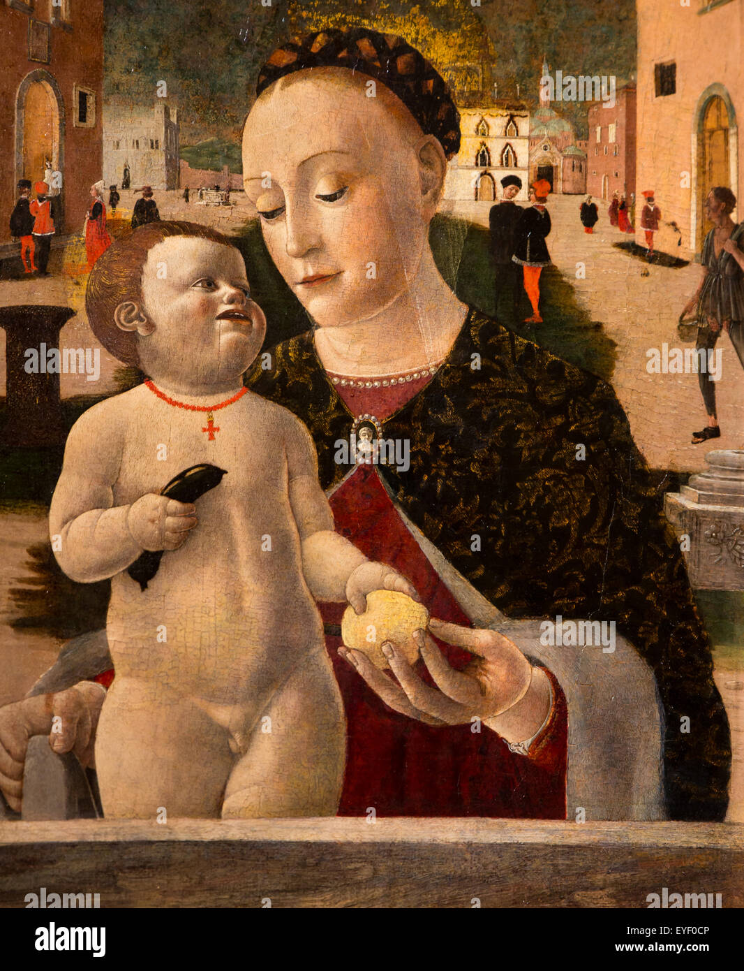 Vierge à l'enfant 08/01/2014 - xve siècle Collection Banque D'Images