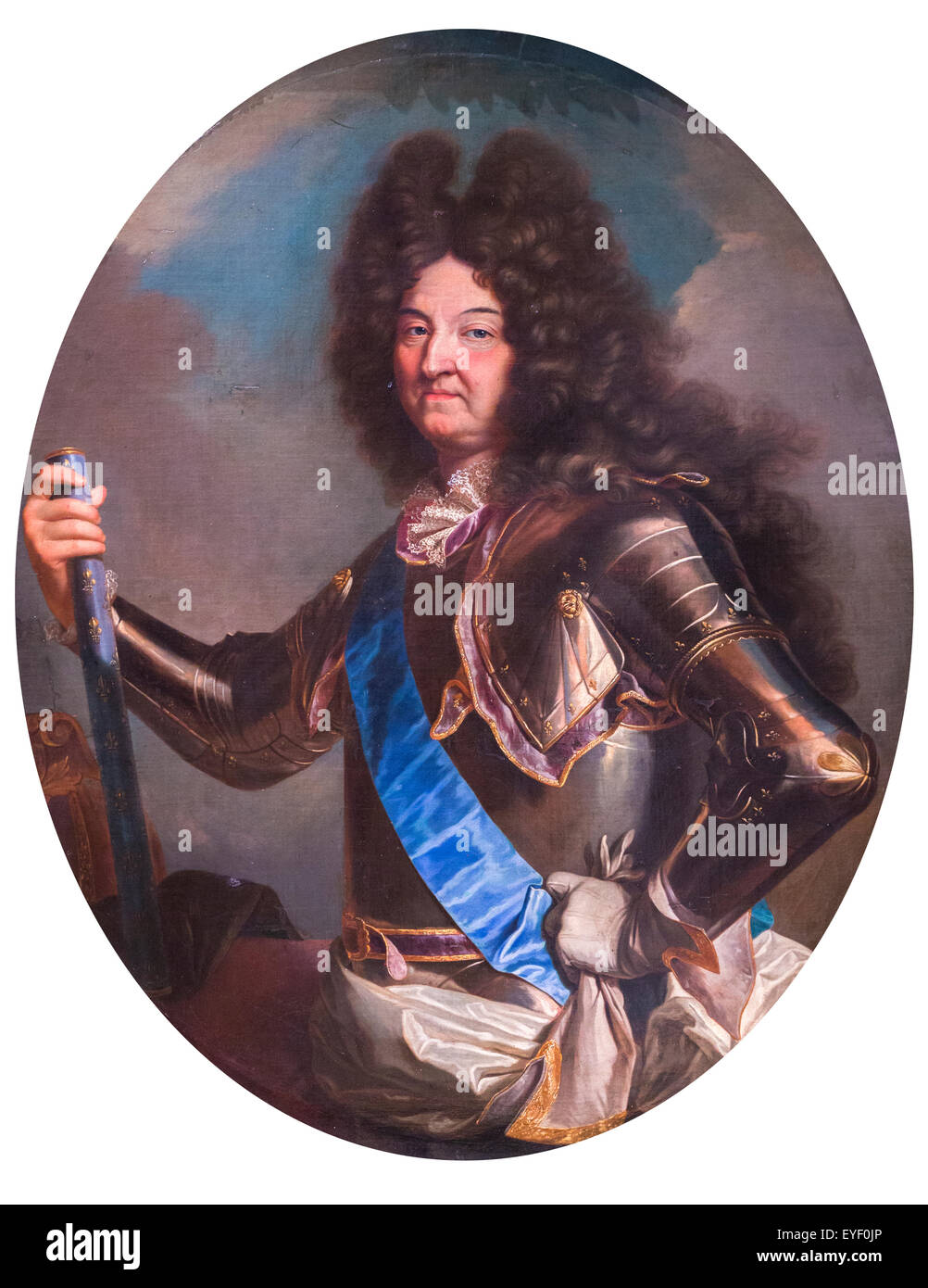 Louis XIV, roi de France et de Navarre, à l'atelier de Hyacinthe Rigaud - XVIIIs 07/12/2013 - 18e siècle Collection Banque D'Images