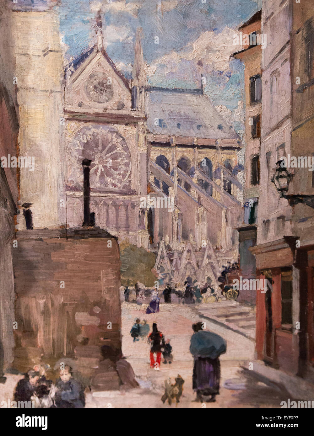 Notre-Dame vue depuis la rue de l'hôtel de Colbert 17/10/2013 - 19e siècle Collection Banque D'Images