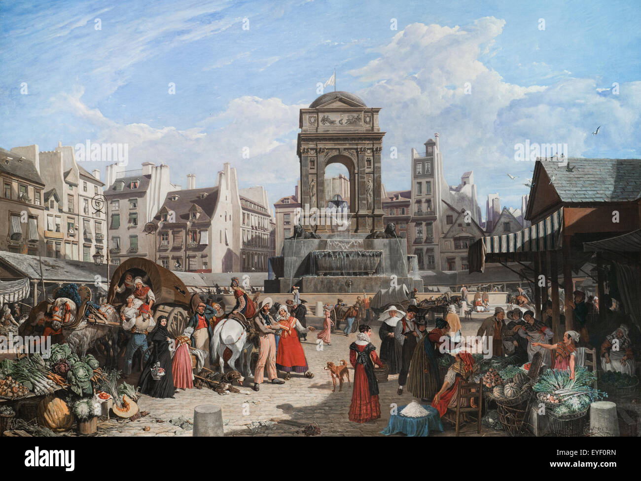 Le marché et la fontaine des Innocents 17/10/2013 - 19e siècle Collection Banque D'Images