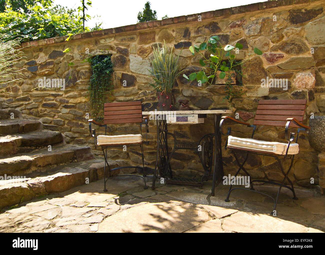 Patio de Pierre Banque D'Images