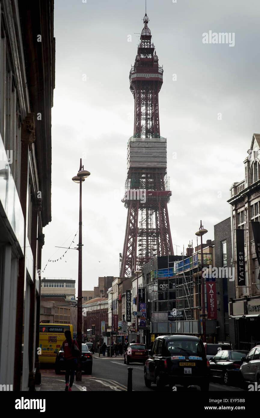 La tour de Blackpool, Blackpool, Lancashire, Angleterre Banque D'Images