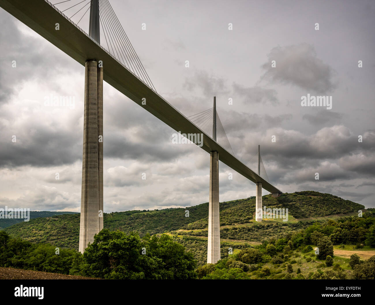 Viaduc de millau, Millau, France Banque D'Images