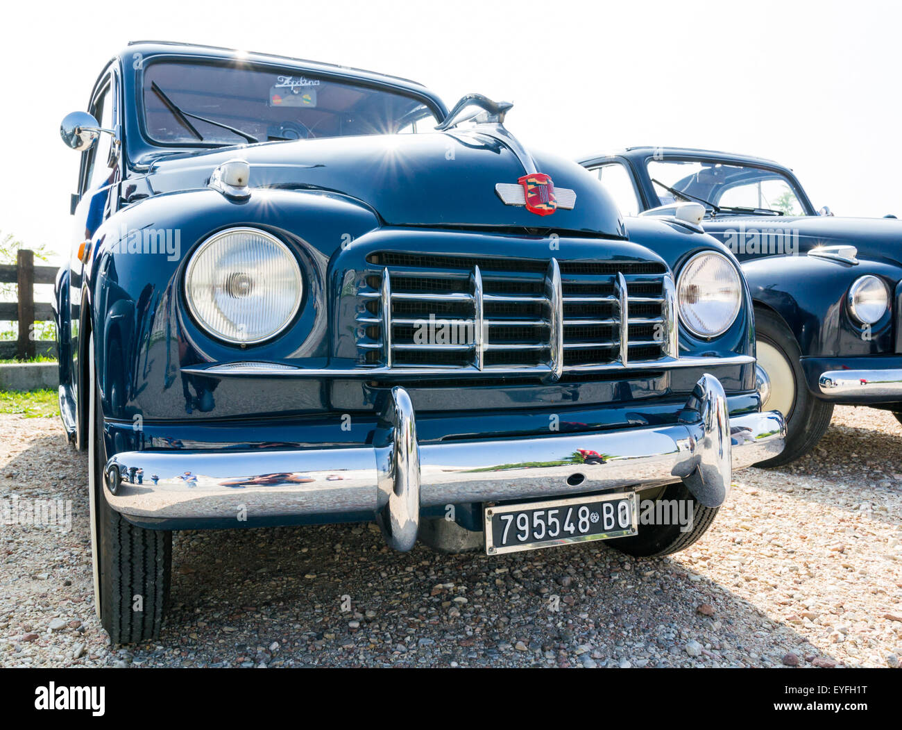 Vérone, ITALIE - 27 SEPTEMBRE : Topolino Autoclub Italia organise un rassemblement sur le lac de Garde Dimanche, 27 Septembre, 2014. Les voitures et Banque D'Images