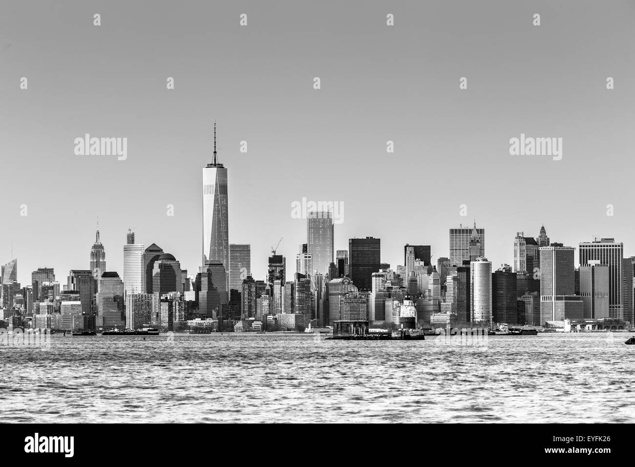 Le centre-ville de New York City Manhattan skyline Banque D'Images