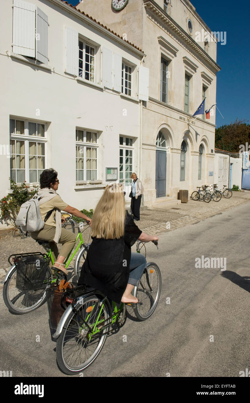 France, Poitou-Charentes, randonnée à vélo autour de l'île d'Aix, Charente-Maritime Banque D'Images