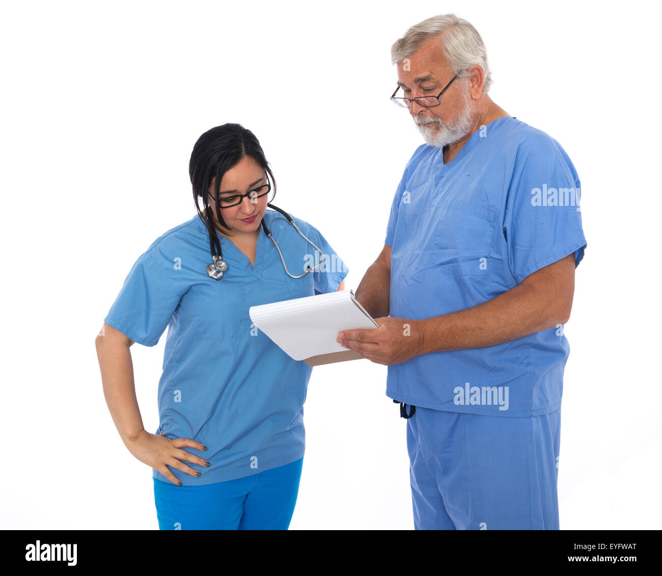 Doctor and Nurse consulting Banque D'Images