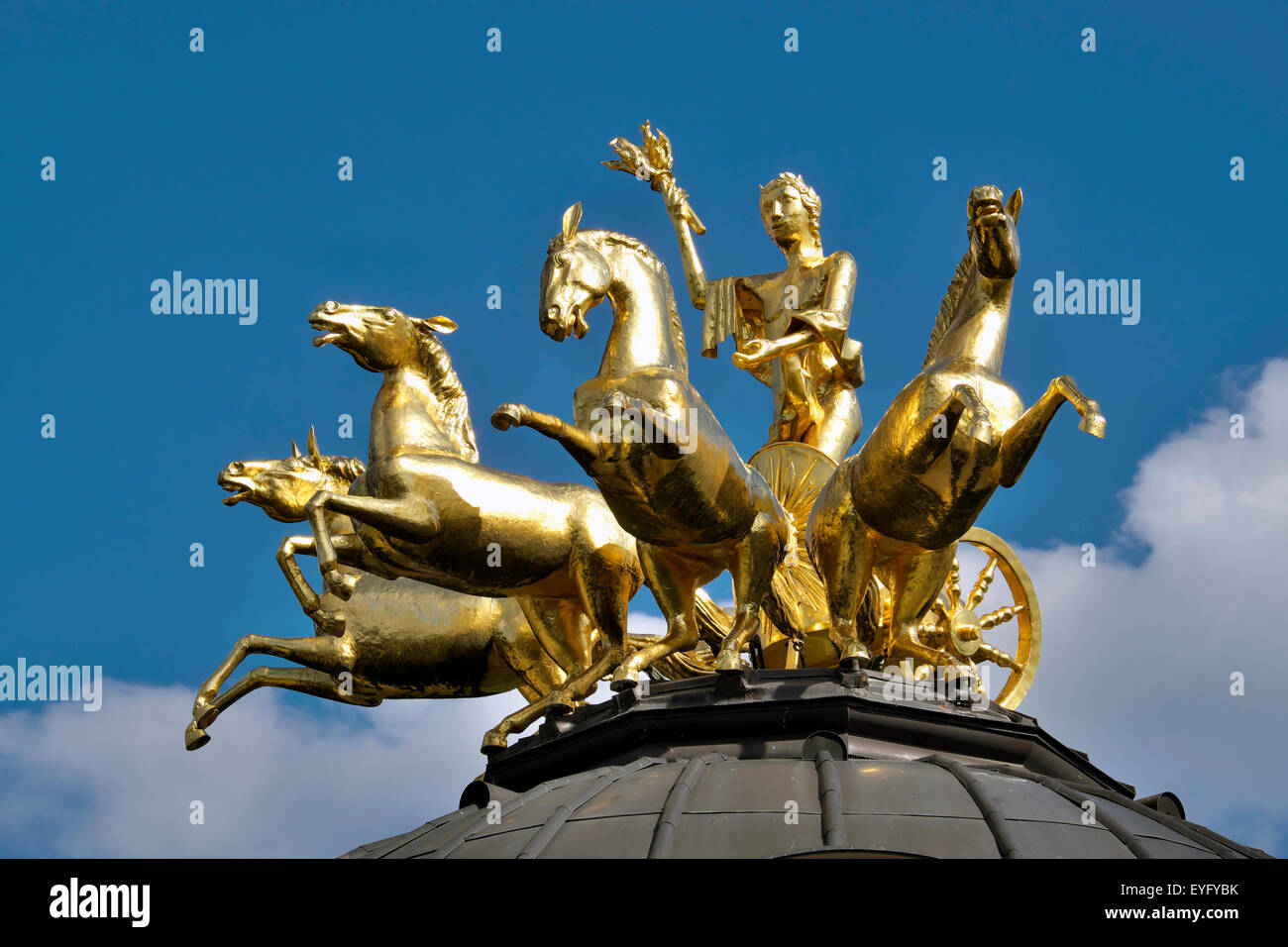 Char du soleil sur le temple du soleil dans le nouveau château, Hermitage, Bayreuth, Haute-Franconie, Bavière, Allemagne Banque D'Images