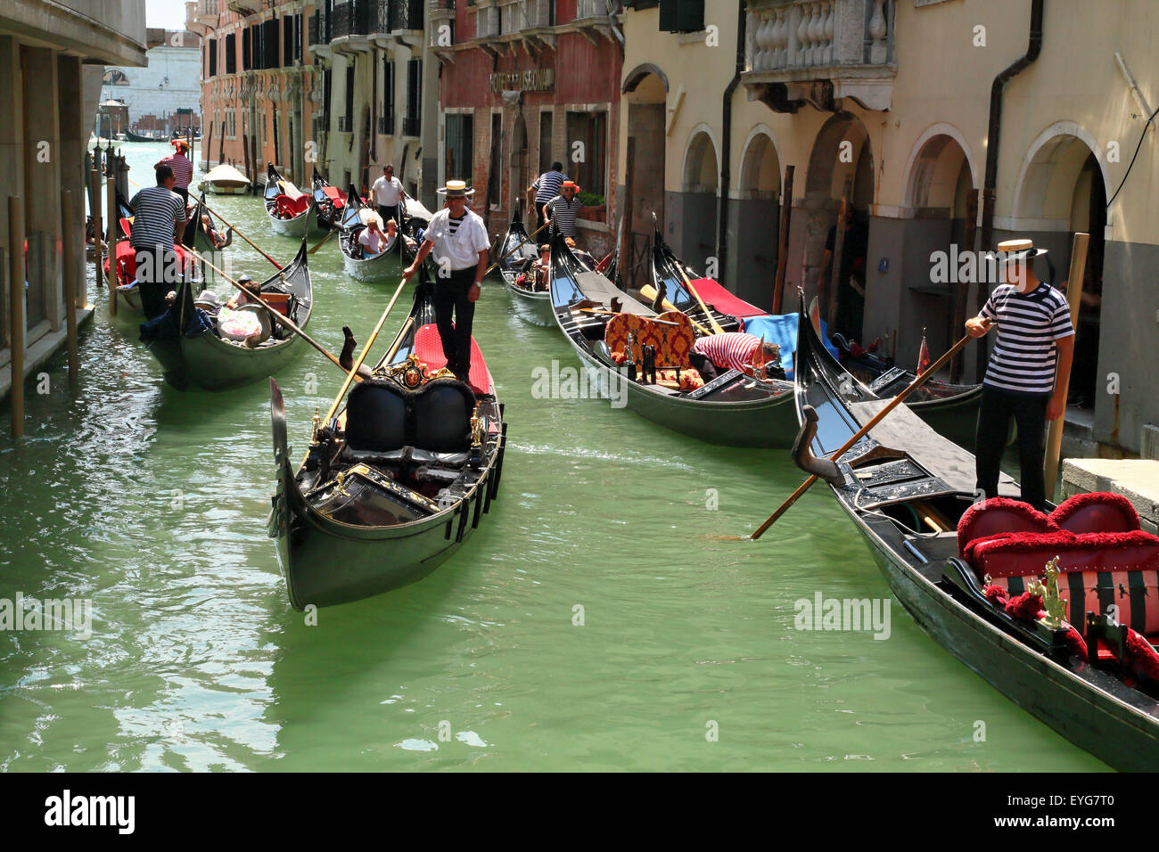 En gondole, Venise, Italie Banque D'Images